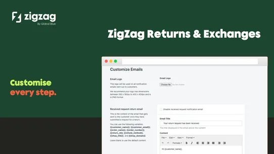ZigZag Returns &amp; Exchanges screenshot