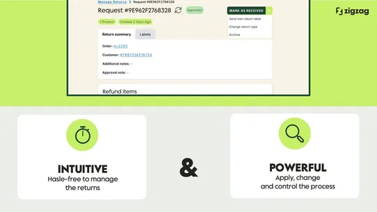 ZigZag Returns &amp; Exchanges screenshot