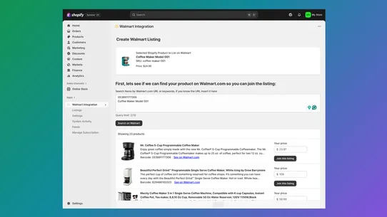 GeekSeller Walmart Integration screenshot