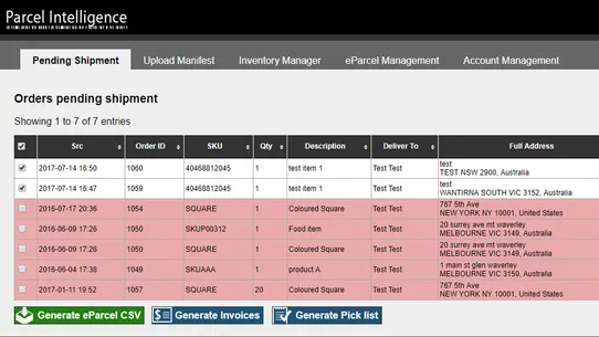 Parcel Intelligence screenshot