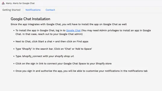 Alerty: Alerts for Google Chat screenshot