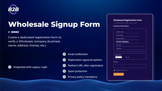 BSS B2B Wholesale Solution screenshot