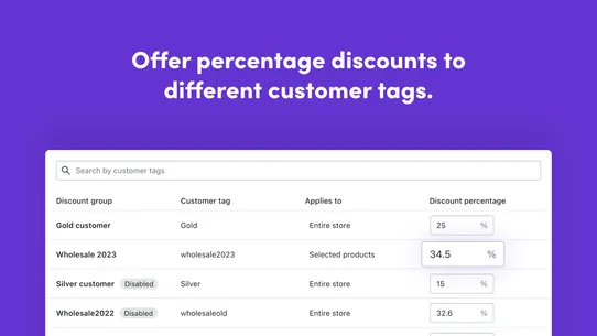 Wholesale Pricing Discount B2B screenshot