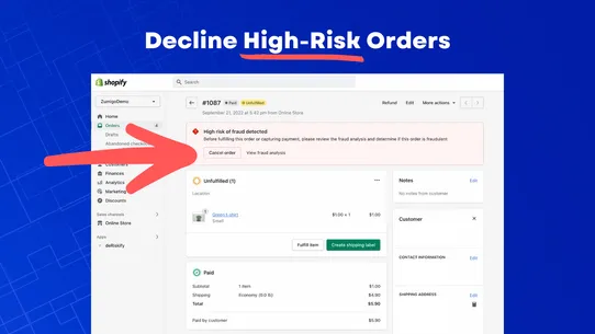 Zumigo DeRiskify OrderRisk screenshot