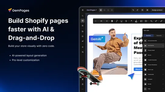 GemPages Landing Page Builder screenshot