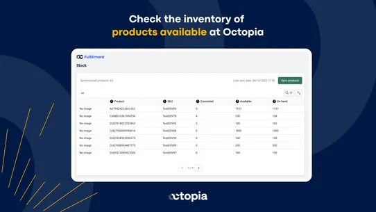 Octopia Fulfillment solutions screenshot