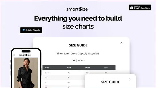 Smart Size Chart &amp; Size Guide screenshot
