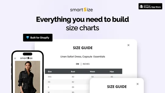 Smart Size Chart &amp; Size Guide screenshot
