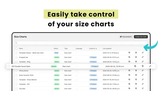 Smart Size Chart &amp; Size Guide screenshot