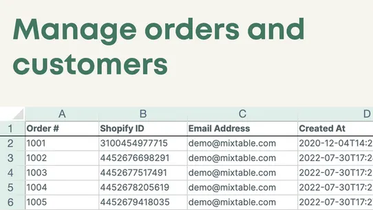 Mixtable Spreadsheet Editor screenshot