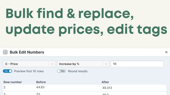 Mixtable Spreadsheet Editor screenshot