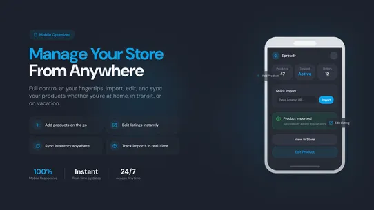 Amazon Importer Spreadr App screenshot