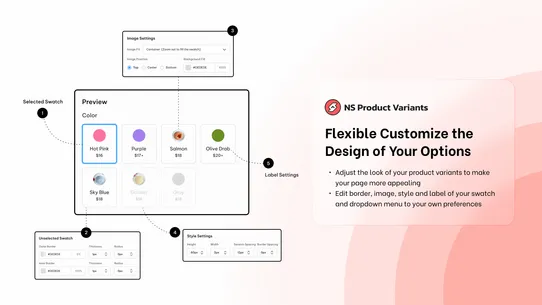 NS Image Swatch Variant Option screenshot