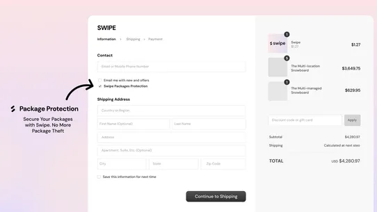 Swipe Protect Orders &amp; Revenue screenshot