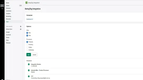 SwingTag Integration V2 screenshot