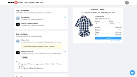 Offers365 Post Purchase Upsell screenshot