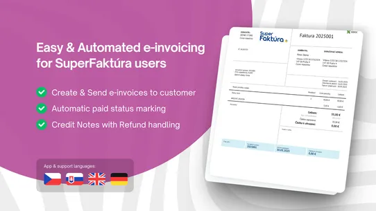 SuperFaktúra | Integration screenshot