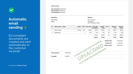 Fakturownia | Integration screenshot