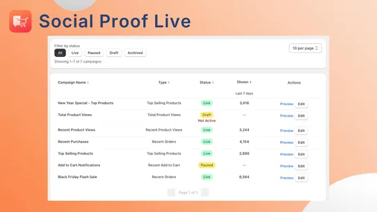 Social Proof Live screenshot