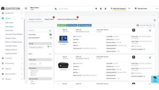 EasyEcom Inventory Management screenshot