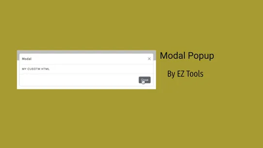 EZ Modal Popup screenshot