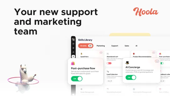 Hoola: AI Support &amp; Marketing screenshot