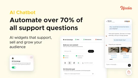 Hoola: AI Support &amp; Marketing screenshot