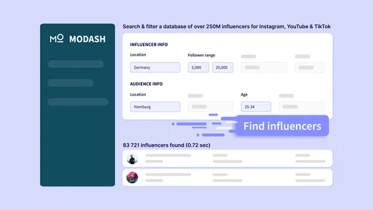 Modash Influencer Marketing screenshot