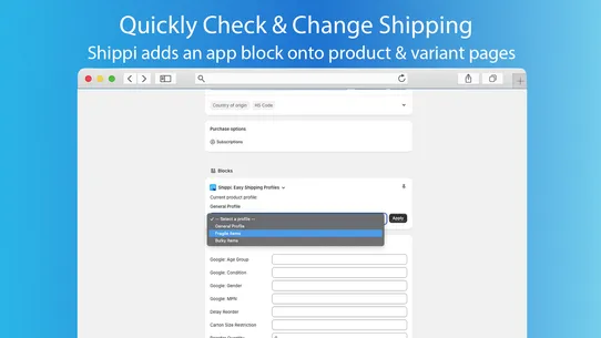 Shippi: Easy Shipping Profiles screenshot