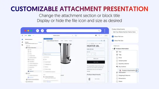 Easify Product Attachments screenshot