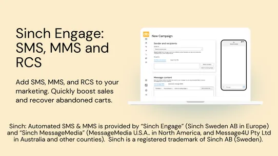 Sinch Engage: SMS, MMS and RCS screenshot