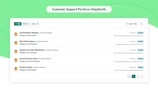 HelpZenith ‑ Ticket &amp; HelpDesk screenshot