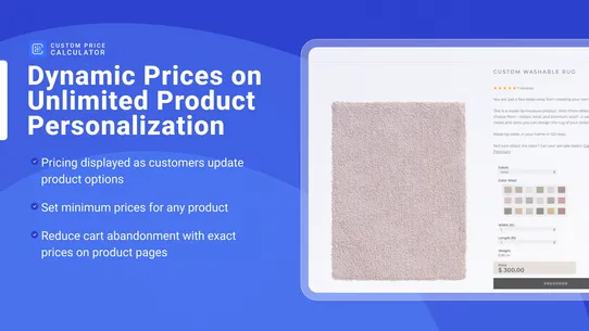 Apippa‑Custom Price Calculator screenshot