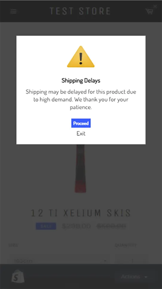 Ultimate Product Warning screenshot