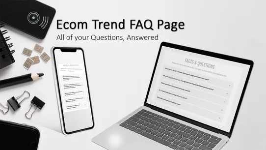 Ecom Trend FAQ Page screenshot