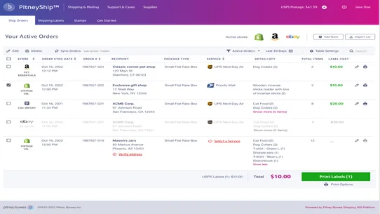 PitneyShip screenshot