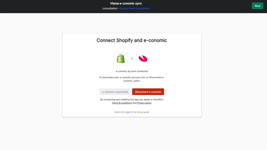 Visma e‑conomic Integration screenshot