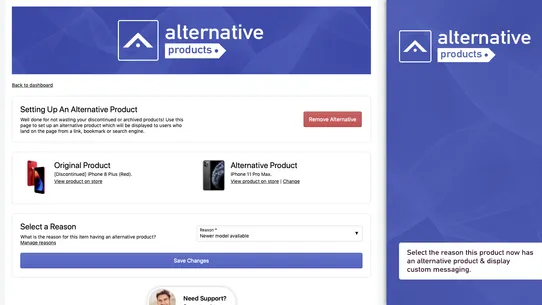 Rapid Alternative Products screenshot