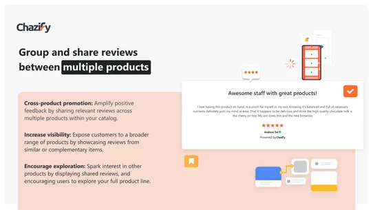 Chazify: Product Reviews App screenshot