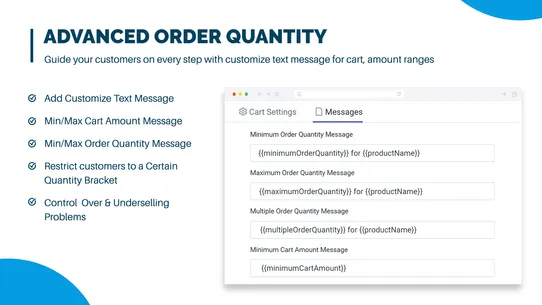 Advance Order Quantity Limits screenshot