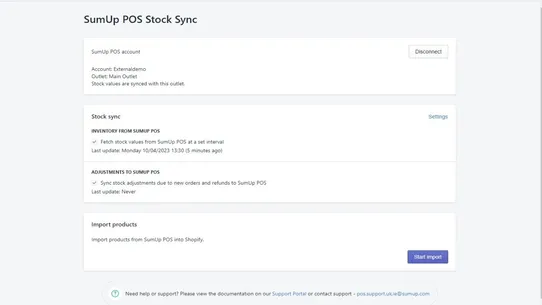 SumUp Stock Sync screenshot