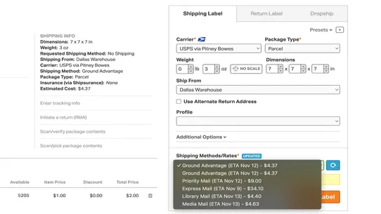 Ordoro Inventory and Shipping screenshot