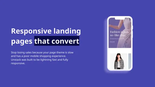 Unstack Landing Pages screenshot