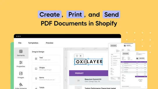 Oxilayer PDF Invoice Generator screenshot