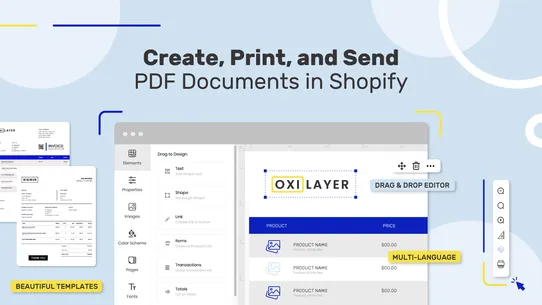 Oxilayer PDF Invoice Generator screenshot