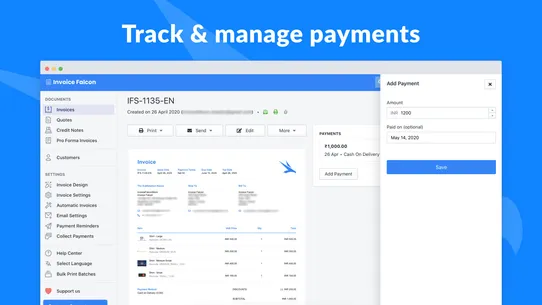 Invoice Falcon screenshot