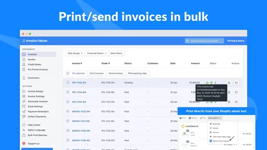 Invoice Falcon screenshot