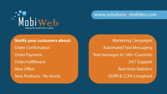 MobiWeb SMS Integration screenshot