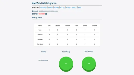 MobiWeb SMS Integration screenshot