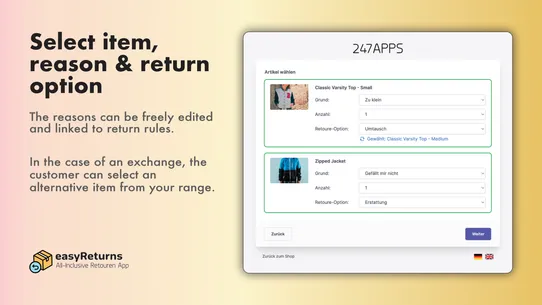 Order Returns | easyReturns screenshot